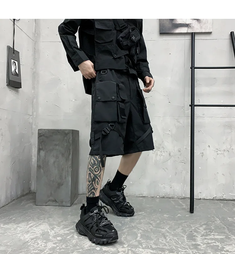 2021 Techwear Cargo Shorts - Belt Detail