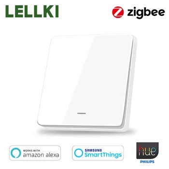 

ZigBee Switch Wireless Remote Control EU Smart Wall Switch With Neutral Fire Wire Works Philips Hue SmartThings Alexa