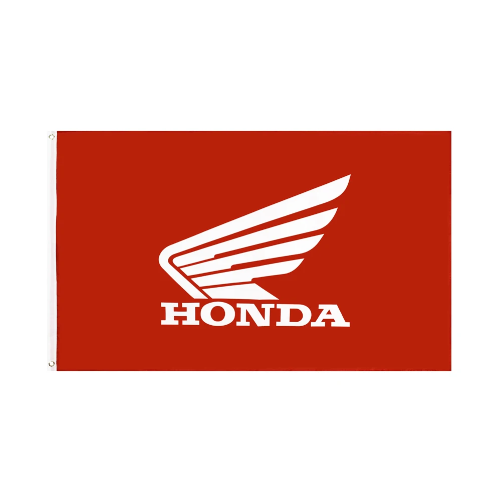 Bandera Roja para decoración de coche Honda, 90x150cm