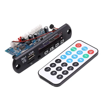 

2.0 Channel Bluetooth Amplifier Board Stereo 10W*2 MP3 Decoder Support FM APE MP3 WAV WMA USB Sound Card APP 12V