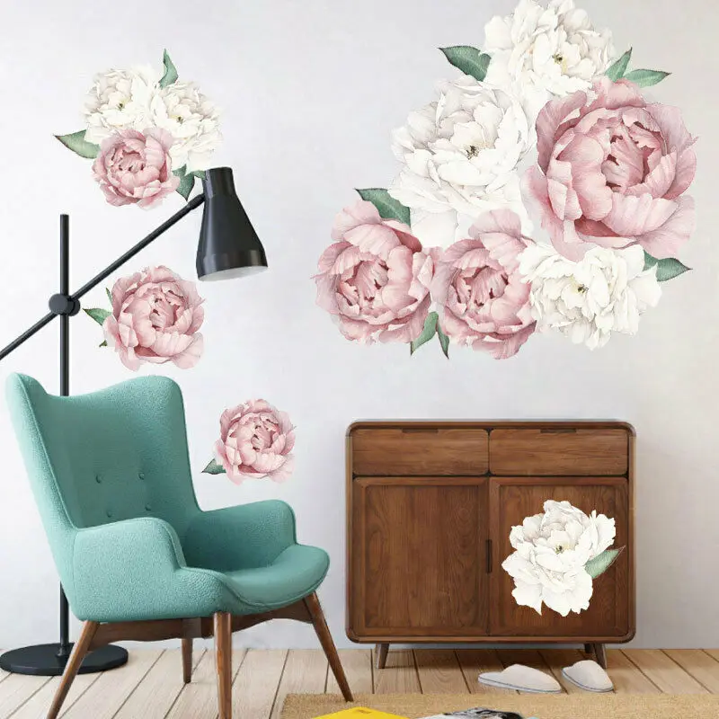 Chinese Flower Floral Wall Art Sticker Art Room Decor Vintage Shabby Chic