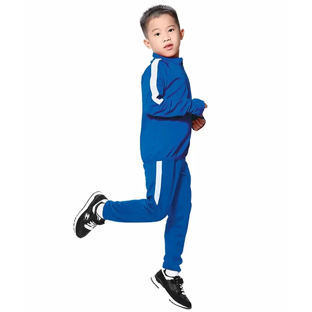 blue 19/20 детские футбольные костюмы с длинными рукавами, спортивные костюмы для бега для мальчиков и девочек - Цвет: blue