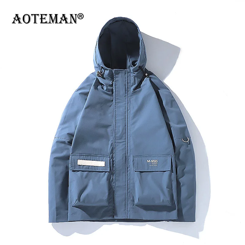 

Men Cargo Jacket Male Hooded Coats Windbreaker Casual Outwears 2020 Fashion Male Clothing Brand Autumn Spring Jacket 7XL LM098