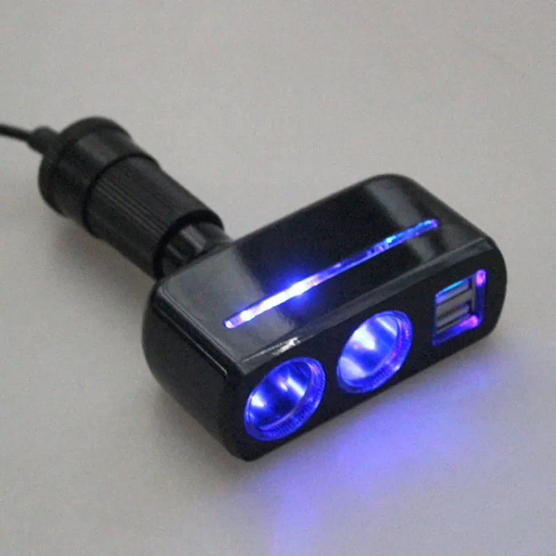 Горячая Новинка Портативный двойной USB розетка для автомобильного прикуривателя Зарядное устройство Черный