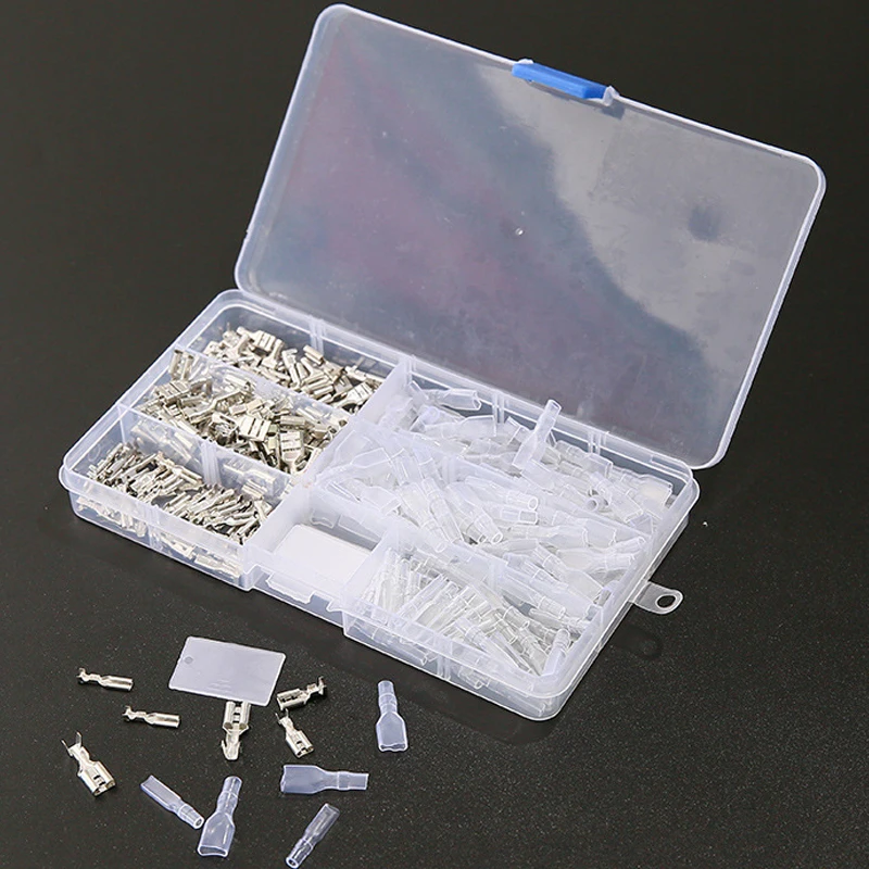 300Pcs Insulated Male Female Wire Connector Electrical Crimp Terminals 2.8/4.8/6.3mm Spade Connectors Kit | Обустройство дома