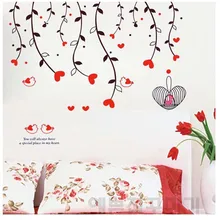 AY828 Съемные большие наклейки на стену, в форме сердца Teng гостиная спальня диван тв декоративная наклейка