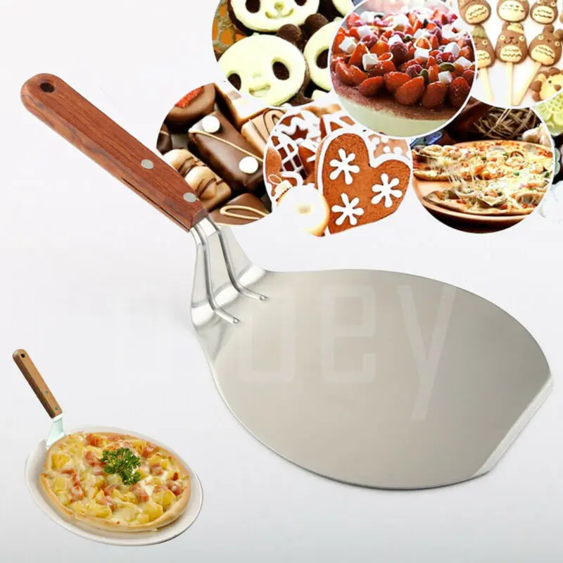  Stainless Steel Pizza Dough Scraper Cutter Baking Cake Shovel Dessert Bread Pastry Transfer Large C