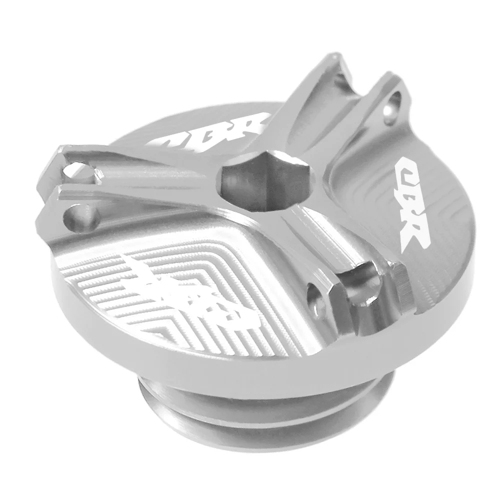 silver Motorcycle M20*2.5 Engine Oil Filter Cup Plug Cover Screw For Honda CBR 600 250R CBR 600 900 1000 RR CBR 600 F2 F3 F4 F4i 500R - Цвет: silver