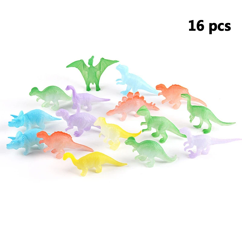 

10/16pcs Lot Glow in The Dark Dinosaurs Model Window Wall Ceiling Luminous Ornament for Kids Room Decoration Toys for Children