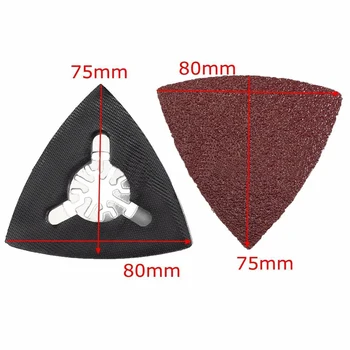 

61pc 75*80mm Delta Sanding Sheet Disc Paper For Fein Bosch Oscillating Multitool