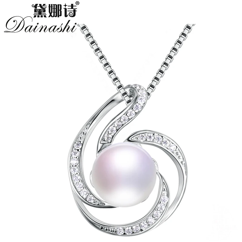 

Dainashi 100% Genuine Natural Freshwater Pearl Necklace Hot Sale High Quality 925 Sterling Silver Pendant Jewelry for Women
