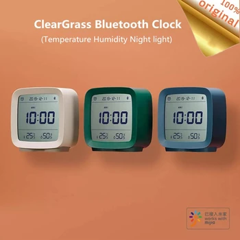 

Youpin Qingping Bluetooth Alarm Clock smart Control Temperature Humidity Display LCD Screen Adjustable Nightlight With Mijia App