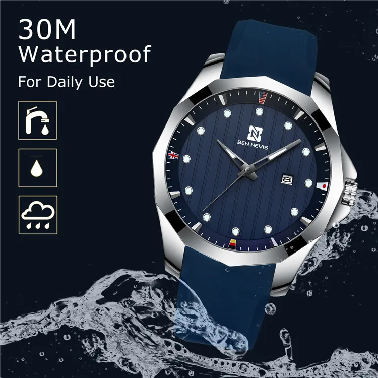 BEN NEVIS модные спортивные кварцевые часы для мужчин s часы Relojes часы для мужчин лучший бренд класса люкс Бизнес водонепроницаемые часы Relogio Masculino
