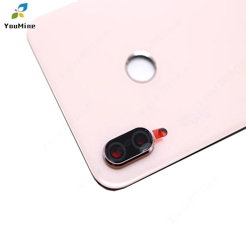 Для huawei P20 Lite задняя батарея задняя крышка корпус стеклянная панель+ камера+ отпечаток пальца для huawei Nova 3e Батарейная дверь