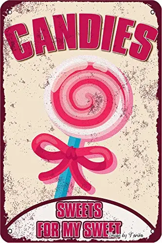 Candies Sweets for My Sweet Iron Poster Painting Tin Sign Vintage Wall Decor Cafe Bar Pub Home Beer Decoration Crafts | Дом и сад