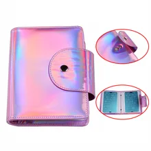 Big 20 Slots Holographic Pink Stamping Plate Case Laser 9.5x14.5cm Nail Art Plate Organizer Holder Bag JT291