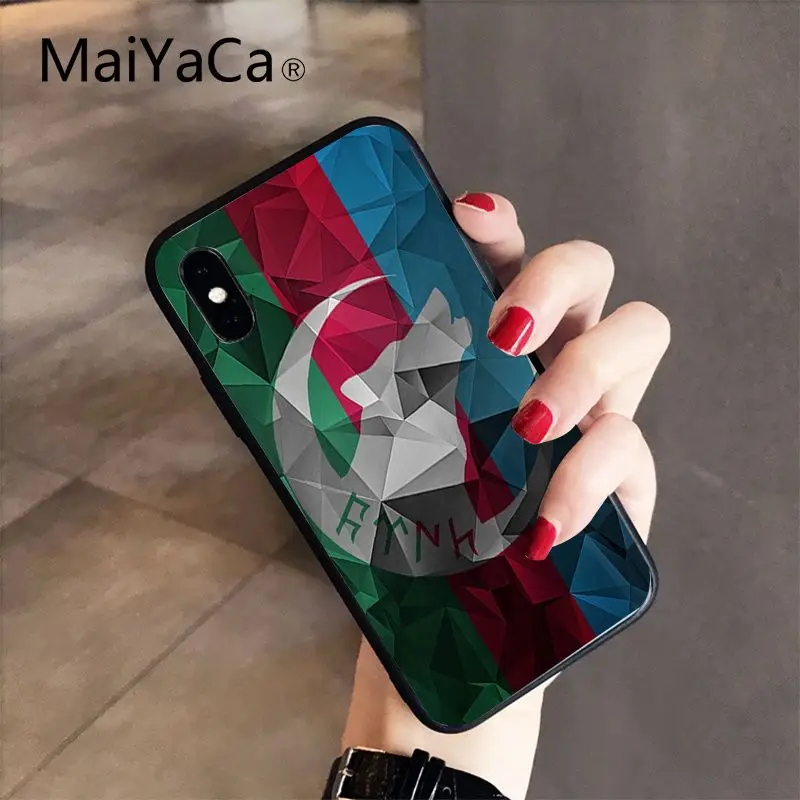 Чехол MaiYaCa azerana buta flag из ТПУ для iPhone X XS MAX 6 6s 7 7plus 8 8Plus 5 5S SE XR 10