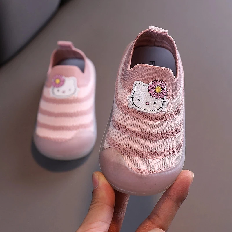 

Hello Kitty Cartoon Children Casual Shoes Slip On Mesh Breathable Girls Toddlers Classic Hot Sales Infant Tennis Kids Sneakers