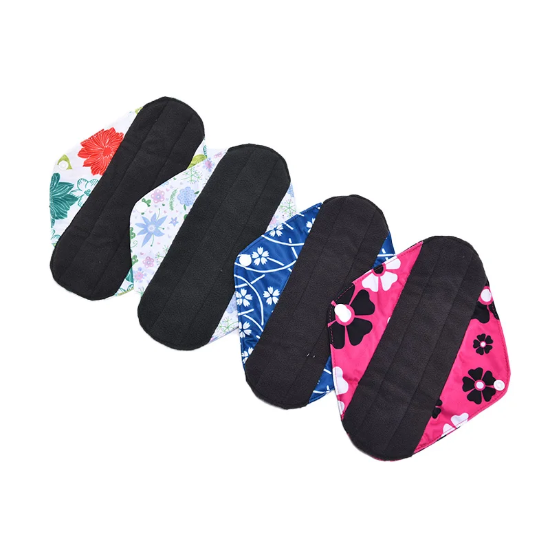 Reusable Sanitary Towels Pads Bamboo Cloth Washable Menstrual Eco Mama PadsNapkin Waterproof Regular Flow Feminine Hygiene 4Size