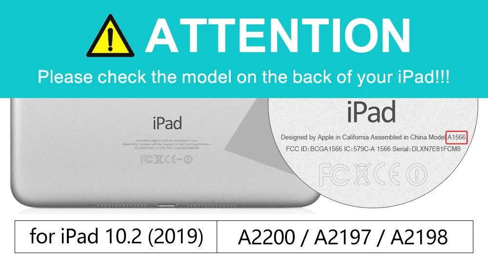 Case for released iPad 10.2 inch Folio Cover Case for Apple Ipad 7 7th 10.2" A2200 A2198 A2197 Protective Capa