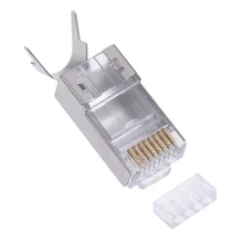 10pcs Rj45 Connettore Rj 45 Cavo Ethernet Spina Cat7 Cat6a 8P8C Terminali di Rete Stp Schermato Cat 7 1.3 millimetri