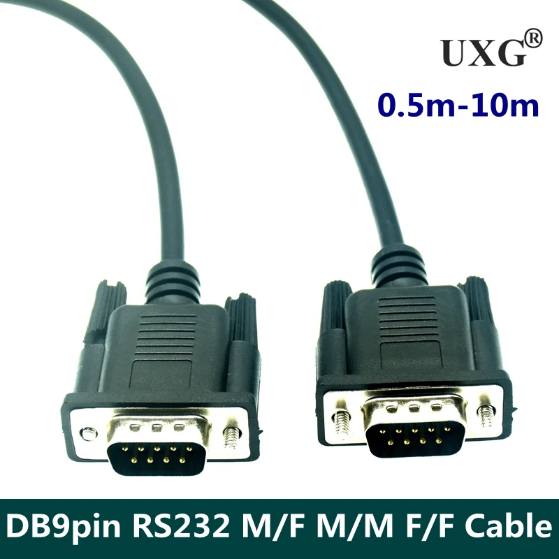 Serial Masculino para Feminino Feminino para Masculino Extensão Porta Cabo de Dados Cabo pc Converter Rs232 Db9 9pin 1.5m 3m 5m