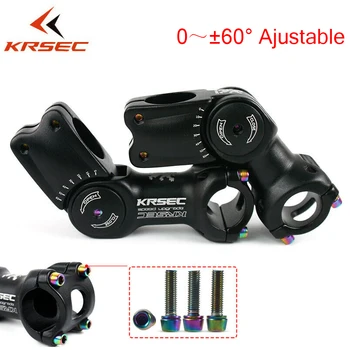 

potencia MTB Stem Adjustable Bar Stem 60 Degree Aluminum Stem Mountain Road Bike Part Cycling Accessories 31.8/25.4*90/110mm