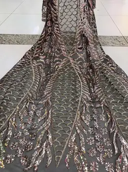 

nice looking feather embroidery tulle mesh lace fabric CiCi-9.9915 with good quality for party dress