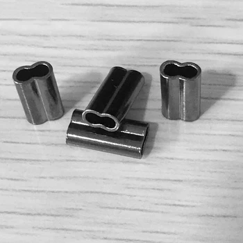 

Double Barrel Fishing Crimping Sleeves Copper Tackle Tube Connector 0.8-1.8mm