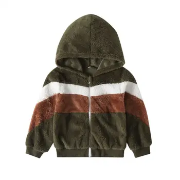 

2020 Kids Baby Boy Girl Winter Warm Hooded Coats Cloak Children Patchwork Fleece Jackets Casual Zipper Hooded Fur Outerwear 0-4Y