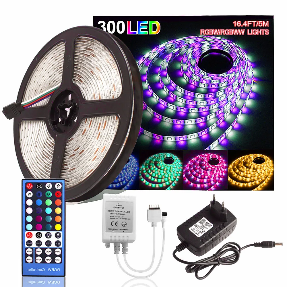 

12V Led Strip 5050 RGBW RGBWW Ambilight tiras Led Lamp Flexible Neon Light Remote Controller Diode Tape Light Bedroom Decoration
