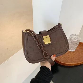 

Brand Original Design Autumn Bag 2020 New Retro Joker Underarm Shoulder Bag With Wide Shoulder Strap Messenger Bag