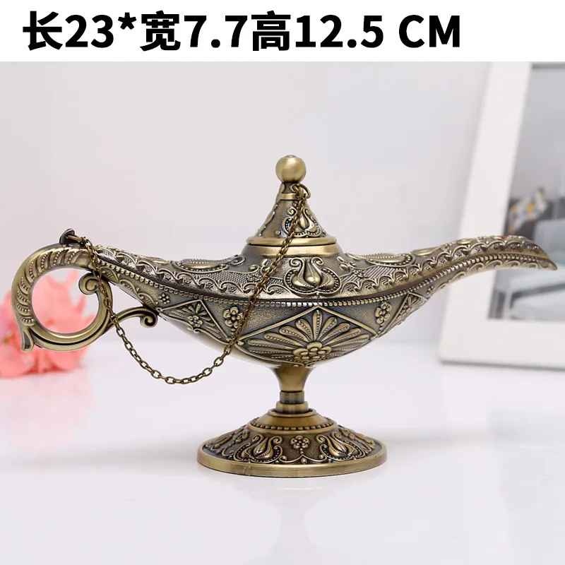 European Creative Aladdin Lamp Sesame Classical Crafts Decoration Creative Ornaments Props Wishing LampOil High Grade of Temple