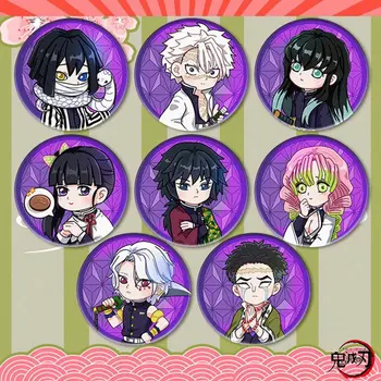 

1 Set Anime Demon Slayer: Kimetsu no Yaiba Kamado Tanjirou Cosplay Bedge Cartoon Collect Backpacks Bags Badges Pins Brooch