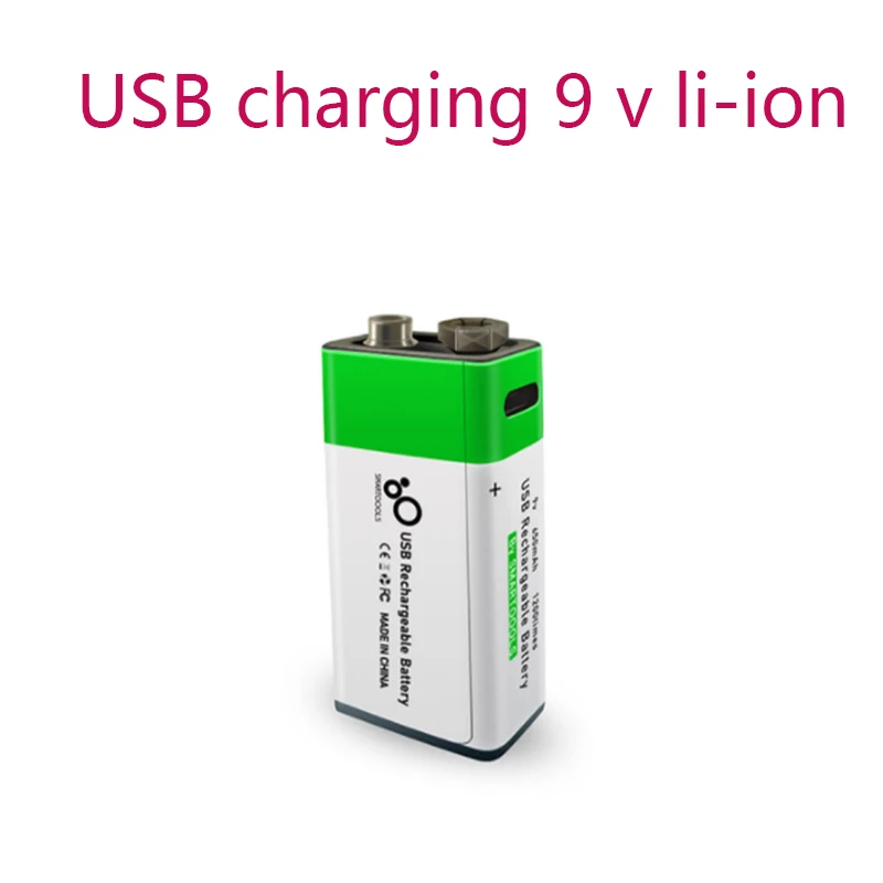 Square Battery Multimeter Lithium Microphone 650mah Li-Ion 9V for Remote-Control KTV