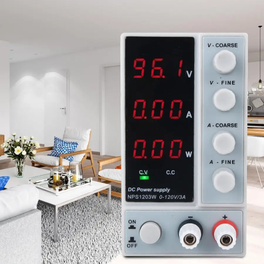 

NPS-1203W 3 Digit Display DC Power Supply Adjustable Switching Regulator Power Supply Laboratory Power Supply Voltage Regulator