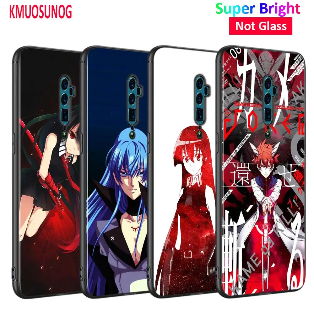 

Black Cover Akame Ga Kill Anime cartoon for OPPO Reno Z 10X Zoom F11 F9 F7 F5 A7 R9S R17 Realme 2 C2 K3 Pro Phone Case