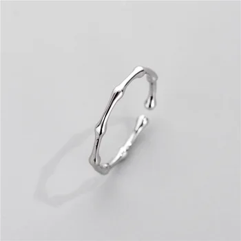 

Sodrov Silver 925 Jewelry For Women Sterling Silver Korean Version Smooth Tree Branch Joint Bone Open Ring Adjustable Ring