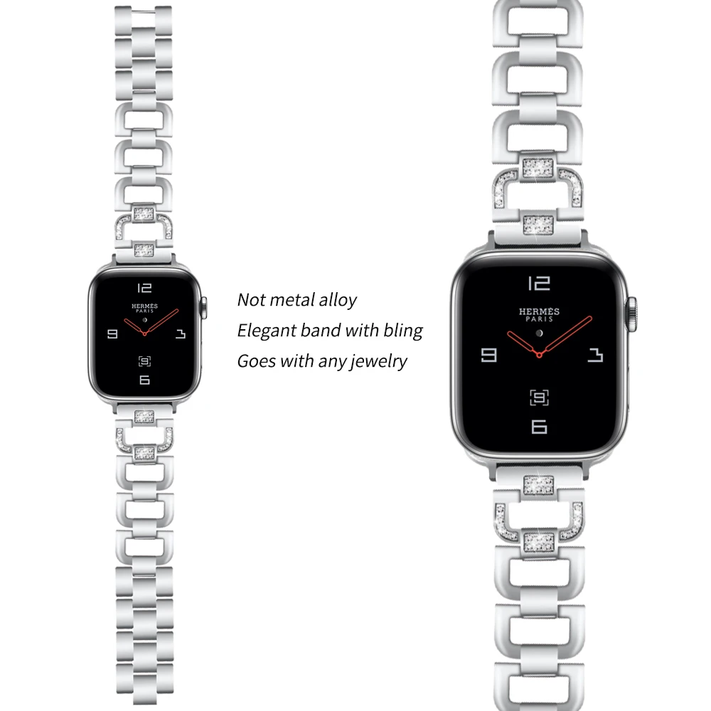 Ремешок из нержавеющей стали для Apple watch 4 band 42 мм 38 мм iwatch 4 3 2 1 band 44 мм 40 мм Металлический Ремешок Браслет Apple аксессуары для часов