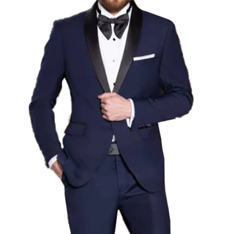 

Costume Homme Mariage Costumes Sur-Mesure Resolution Blue Men Wedding Tailor-Made Suits With Pants Tuxedo Wedding Suits For Men