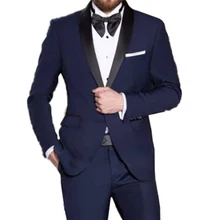Resolution Blue Men Tuxedo Wedding Tailor Made Wedding Suits For Men 2019 Stylish Blue Suits With Pants Costume Homme Mariage