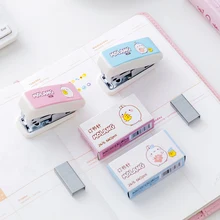 1 компл. Творческий прекрасный мини свежий стиль скобы степлер, школьные офисные принадлежности студенческий детский приз подарок на день рождения