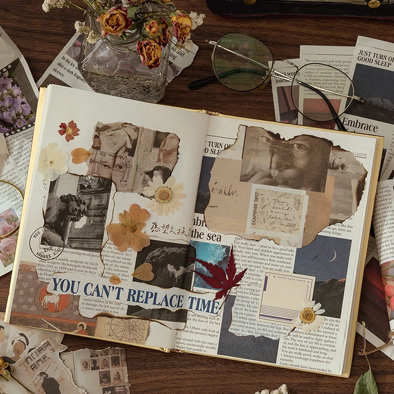 Рисунок 5 - винтажные бумажные буквы для журналов