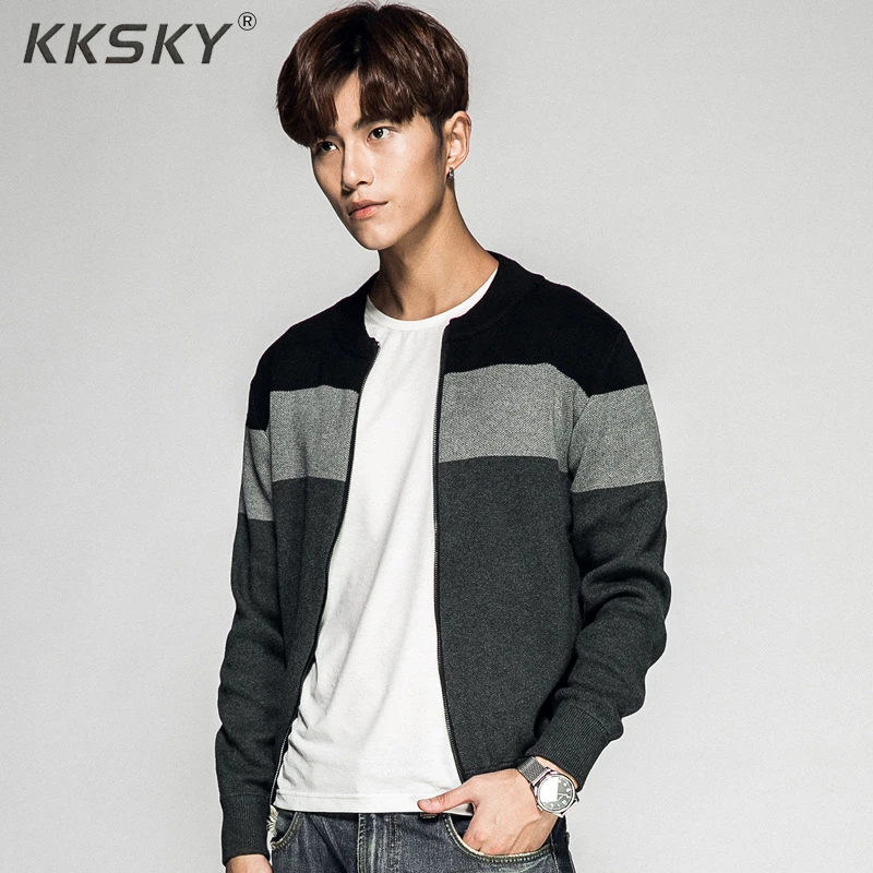 

Fashion Cardigan Men Sweater Cotton Knitwear Sweaters Casual Striped Coat Long Sleeve Mens Sweaters Breasted Knittwear Coats