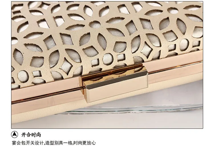 Gykaeo ручной работы Классический выдалбливают ужин для женщин Вечерний Клатч Puses Дамская мода мини рамки цепи сумки на плечо Sac основной