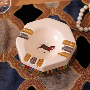 

European High-end Luxury Ceramic Ashtray Living Room Office Home Household Decoration Business Gift A775