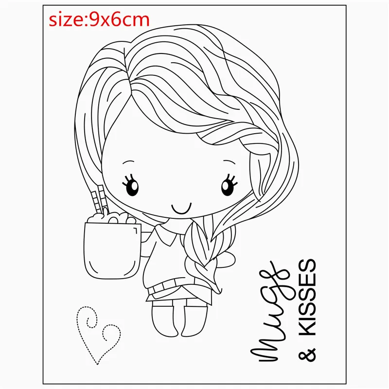 Girl words Rubber Silicone Clear Stamps for Scrapbooking Tampons Transparents Seal Background Stamp Card Making Diy | Дом и сад