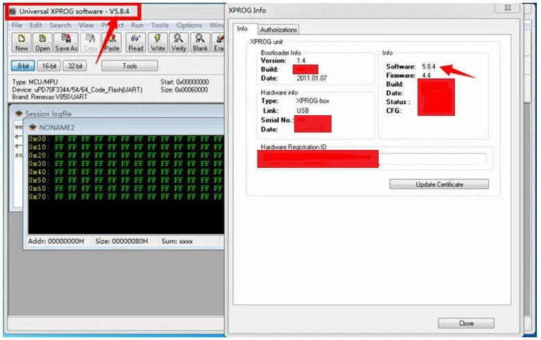 XPROG-M V5.84 Software Display 01
