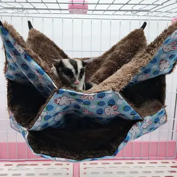 

3-Layer Warm Hamster Rat Hanging Hammock Swing Cage Sleeping Nest Pet Supplies squirrel sleeping bag small pet hammock nest