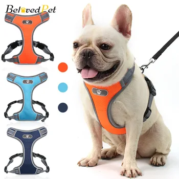 

Newcoming Reflective Pet Dog Vest Harnesses Dog Breathable Mesh Vest Big Dog No-pull Harnesses and Leashes Sets for Walking Dog